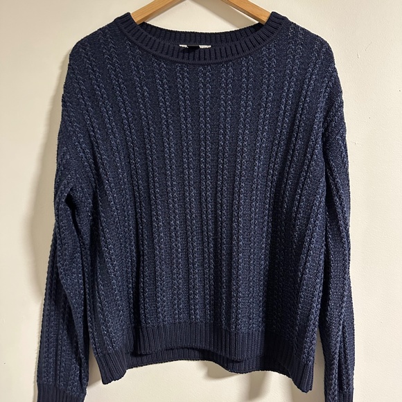 St John Sport | Women’s Crew Neck Knit Sweater Navy Blue Size Large - Picture 8 of 13
